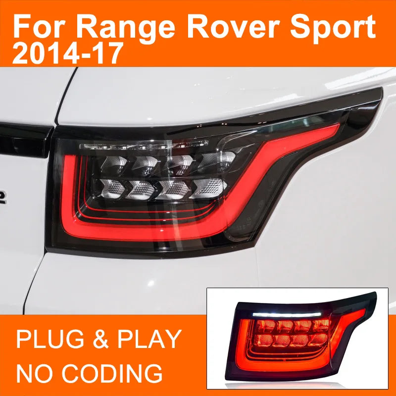 1 Pair LED Tail Light Assembly for Range Rover Sport 2014-2017 Plug and Play