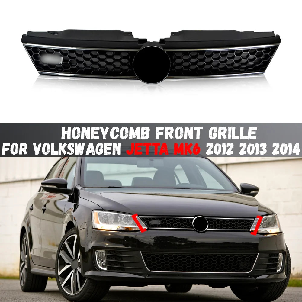 Car Front Grill Cover for Volkswagen VW Jetta Mk6 2012 2013 2014