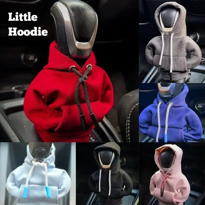 Fashion Hoodie Car Shift Knob Cover Manual Handle Gear Lever Decoration Hoodie