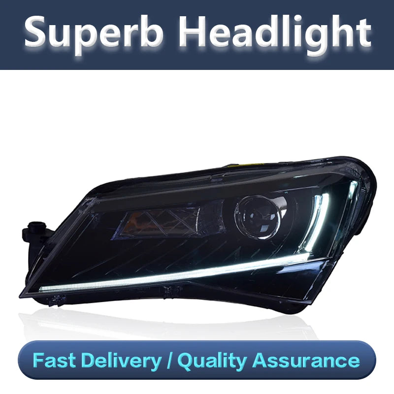 Head Lamp for Skoda Superb 2016 2017 2018 Dynamic Signal LED DRL