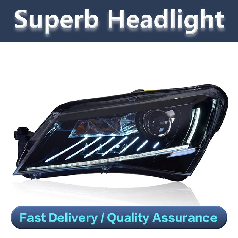 Head Lamp for Skoda Superb 2016 2017 2018 Dynamic Signal LED DRL