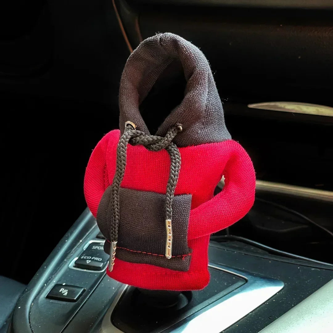 Fashion Hoodie Car Shift Knob Cover Manual Handle Gear Lever Decoration Hoodie