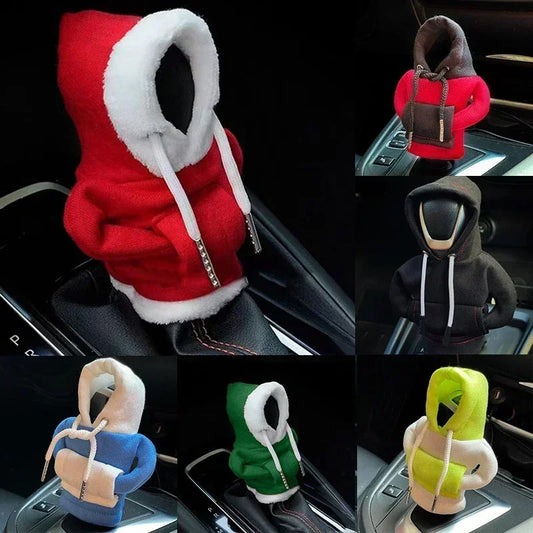 Fashion Hoodie Car Shift Knob Cover Manual Handle Gear Lever Decoration Hoodie