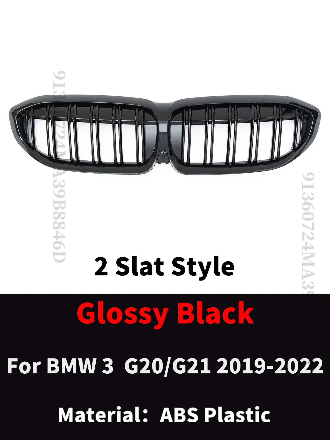 BMW G20 3-Series G20 G21 G28 2019-2020 Front Grill Black Diamond Meteor Style