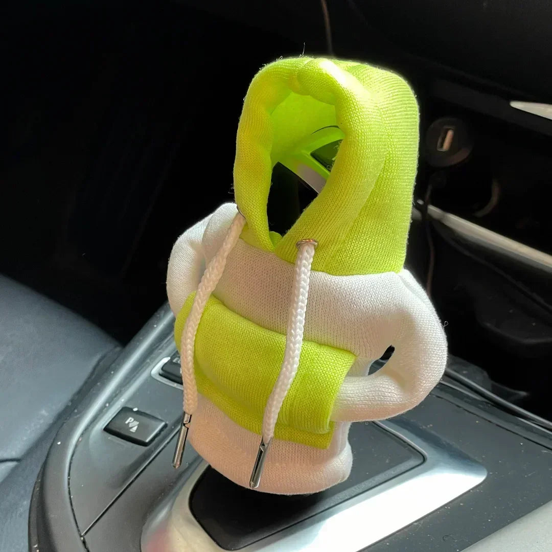 Fashion Hoodie Car Shift Knob Cover Manual Handle Gear Lever Decoration Hoodie