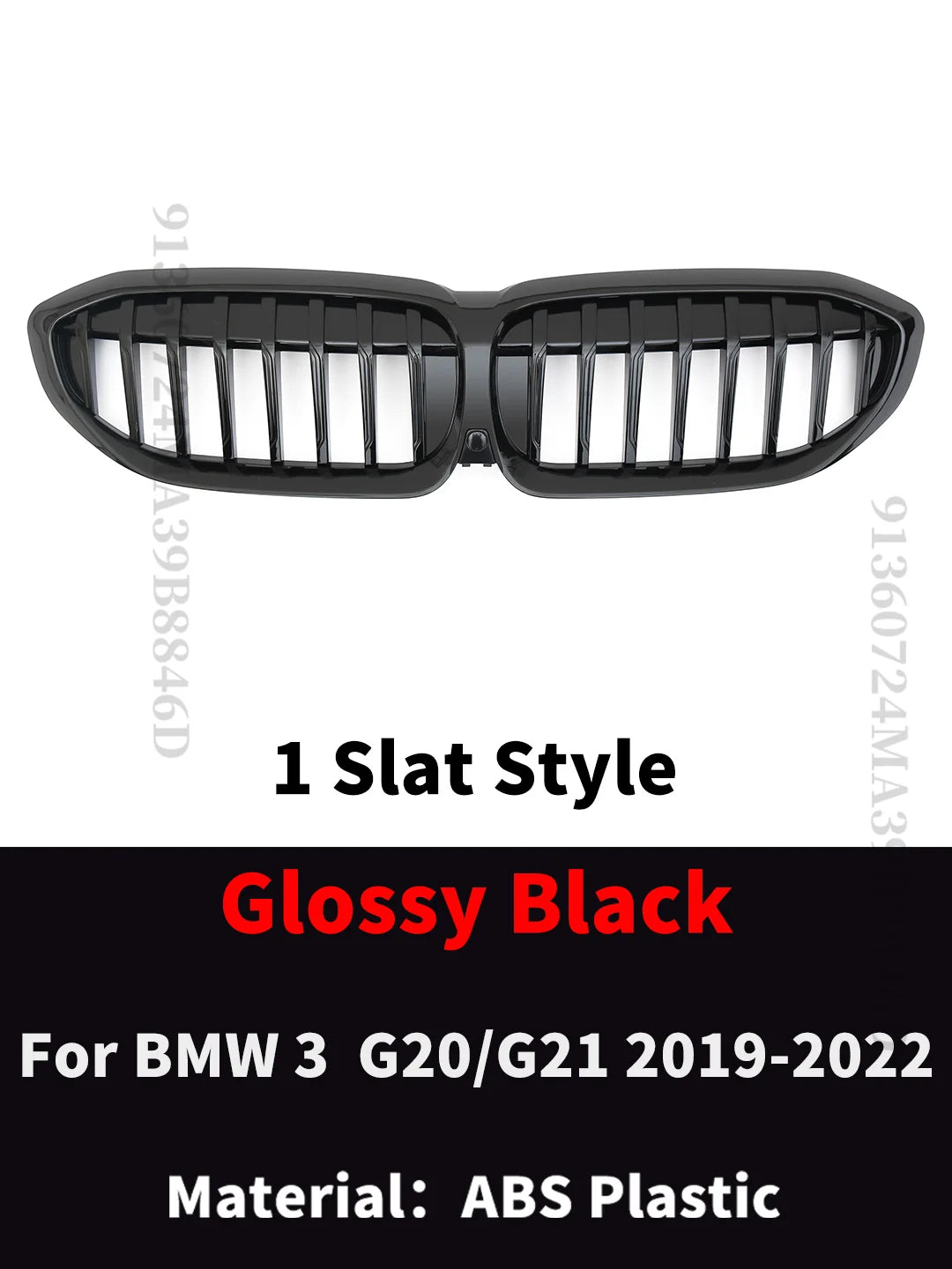 BMW G20 3-Series G20 G21 G28 2019-2020 Front Grill Black Diamond Meteor Style