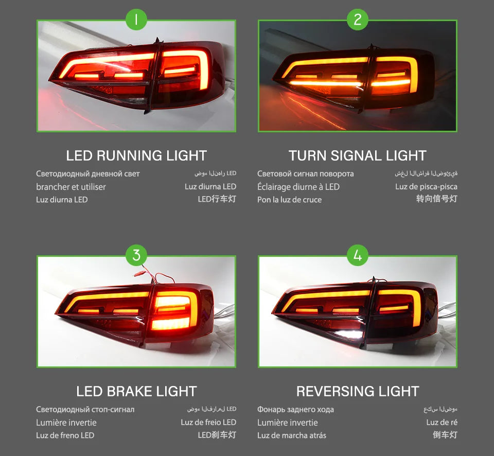 Pair Of Tail Lamp For VW Jetta 2015-2018