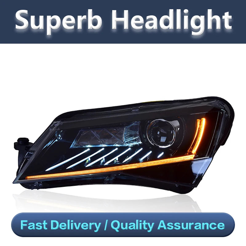 Head Lamp for Skoda Superb 2016 2017 2018 Dynamic Signal LED DRL