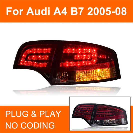 1 Pair LED Tail Light Assembly for AUDI A4 B7 2005-2008 LED Taillight