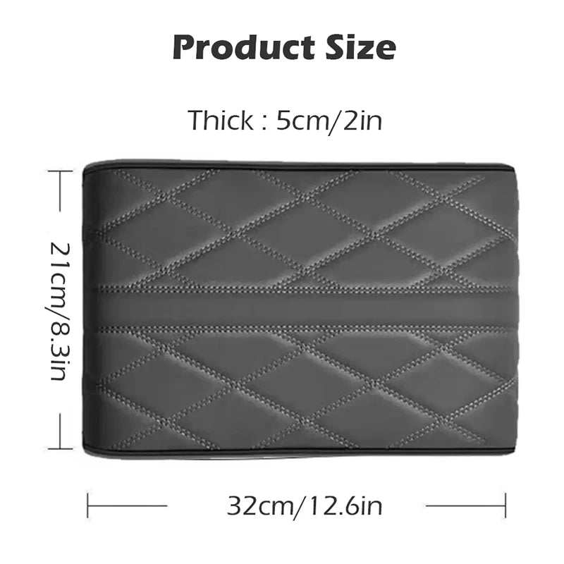 Car Armrest Box 5cm Thicken Cushion Soft Memory Foam Center Console Arm Rest