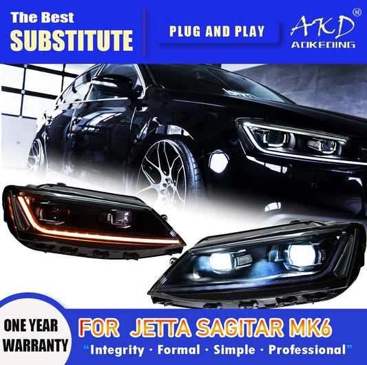 Head Lamps for Jetta MK6 LED Headlight 2011-2018 Headlights MK6 DRL