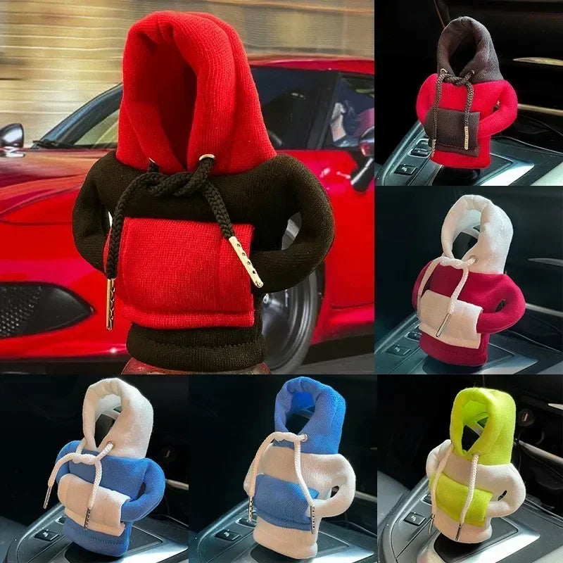 Fashion Hoodie Car Shift Knob Cover Manual Handle Gear Lever Decoration Hoodie